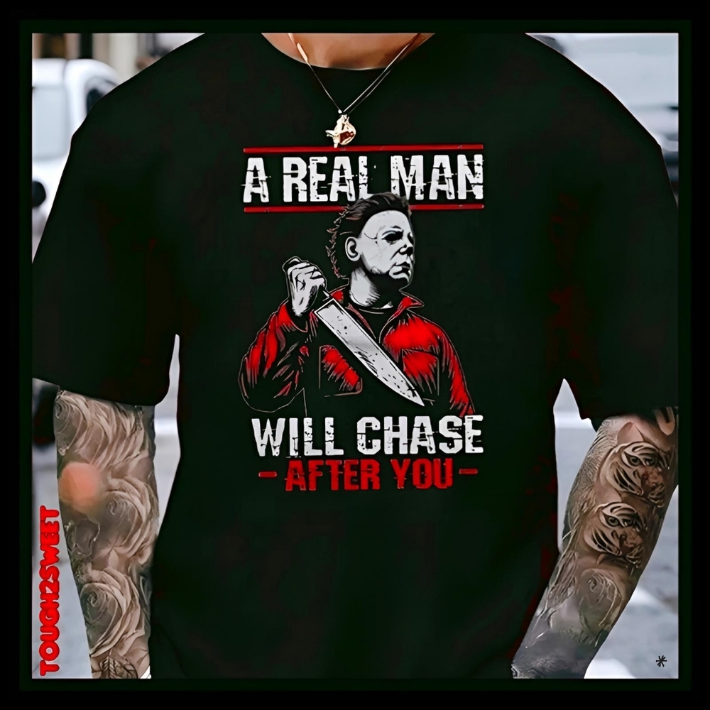 🆕️MICHAEL MYERS MENS XXL HORROR GRAPHIC ICONIC HALLOWEEN T'SHIRT